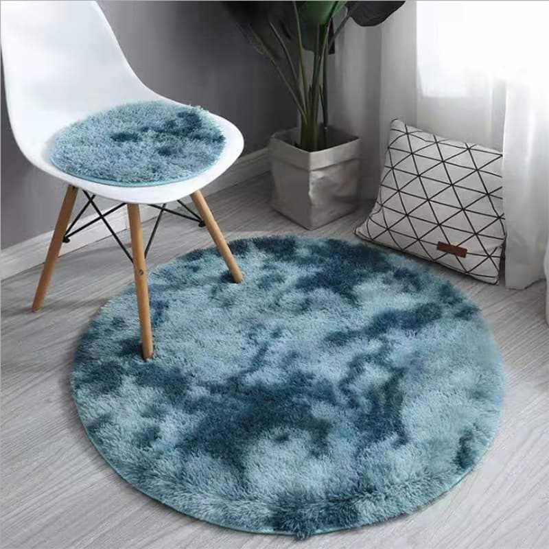 Round silk wool carpet, hanging basket chair, yoga mat, living room, bedroom, sofa cushion, stain-resistant floor, non-slip care mat 8