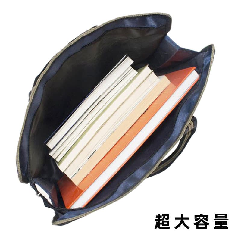 Portable document bag Oxford canvas bag a4 tutoring bag information bag briefcase conference zipper bag printed logo 5