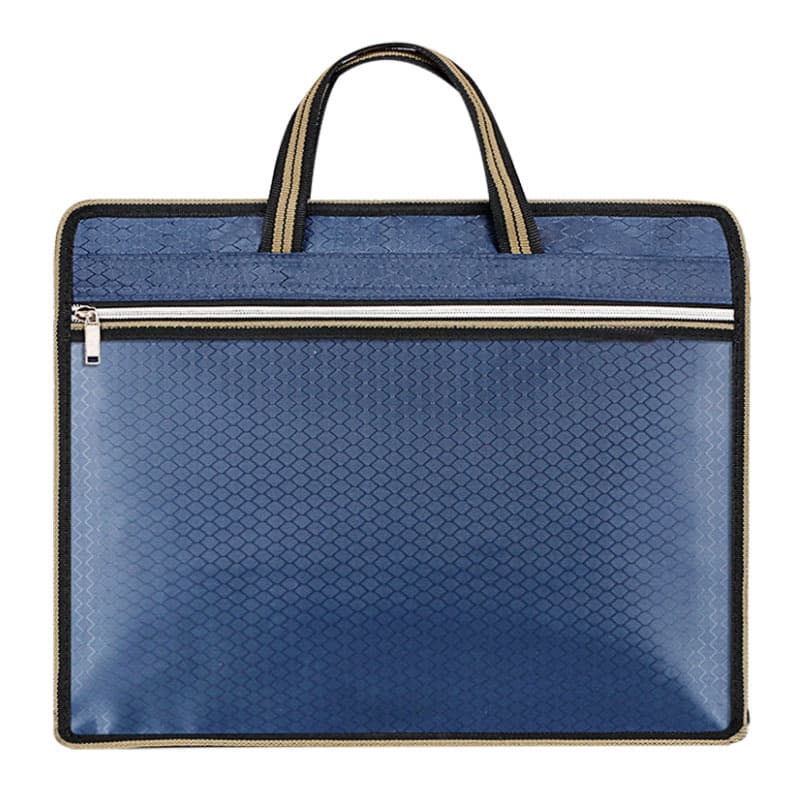 Portable document bag Oxford canvas bag a4 tutoring bag information bag briefcase conference zipper bag printed logo 6