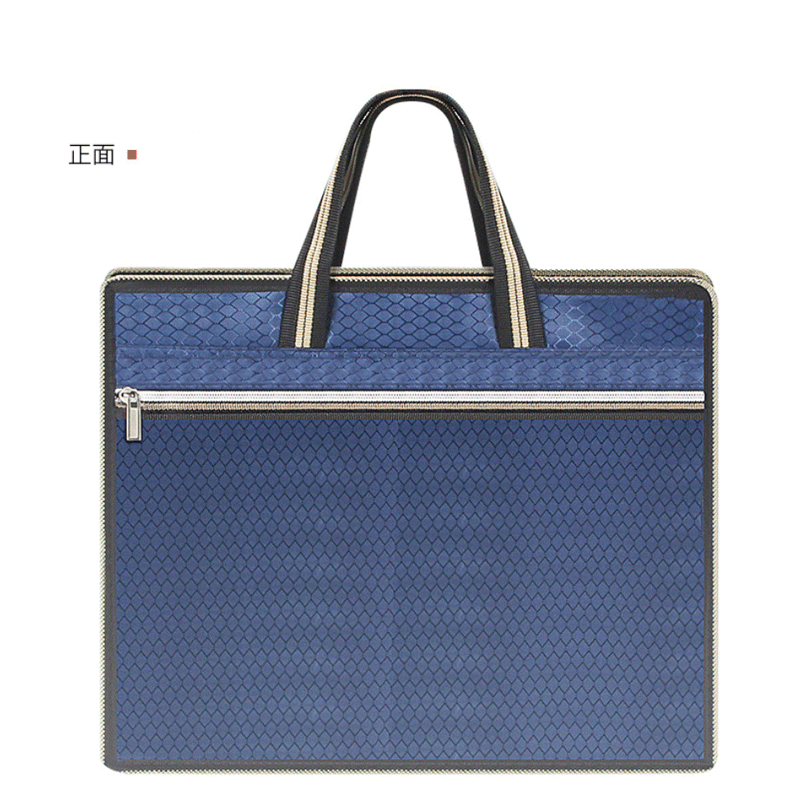 Portable document bag Oxford canvas bag a4 tutoring bag information bag briefcase conference zipper bag printed logo 8