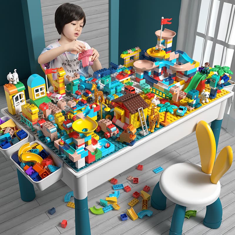 Compatible with LEGO large particle building block toys DIY children's multi-functional building block table educational assembly learning table 1