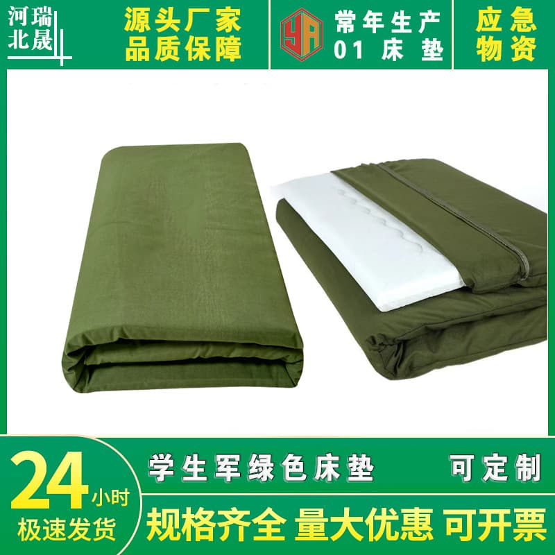 Manufacturer wholesale military green hard cotton mattress white 01 mattress student dormitory single apartment thickened moisture-proof mat 1