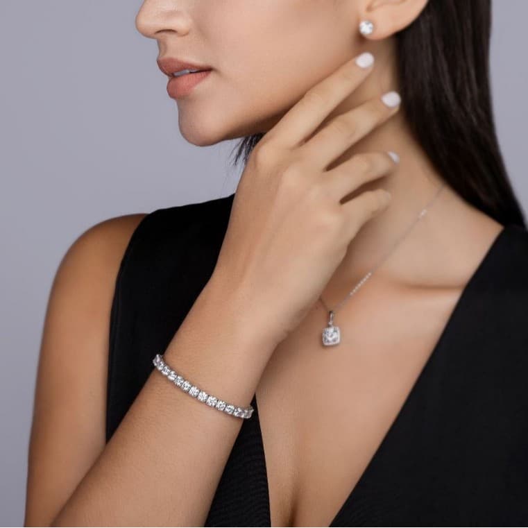 S925 silver moissanite tennis bracelet for women new style silver gold-plated cross-border best selling bracelet for men and women in stock 5