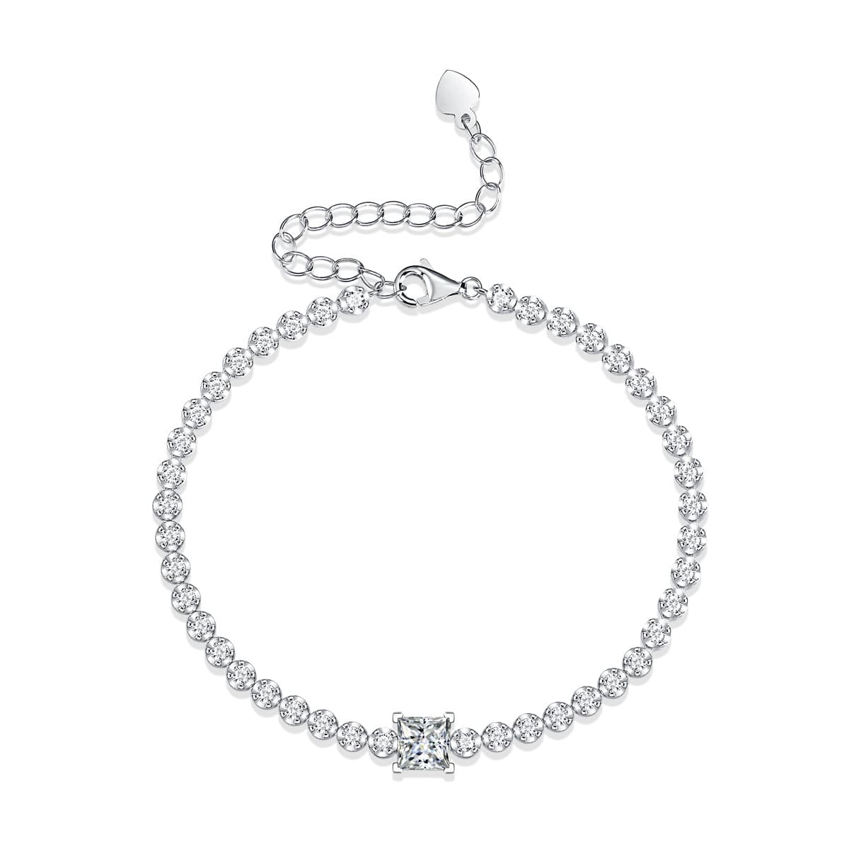 S925 silver moissanite tennis bracelet for women new style silver gold-plated cross-border best selling bracelet for men and women in stock 9