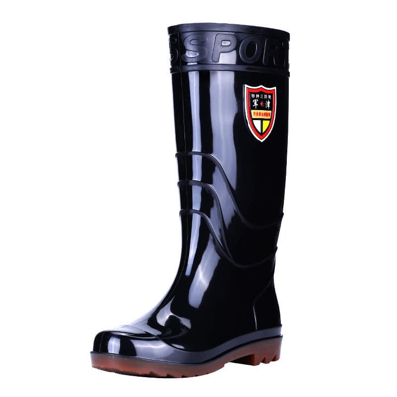 One free shipping wear-resistant tendon sole rain boots for men and women, warm acid and alkali resistant rain boots, non-slip labor protection, car wash water boots, construction site 6