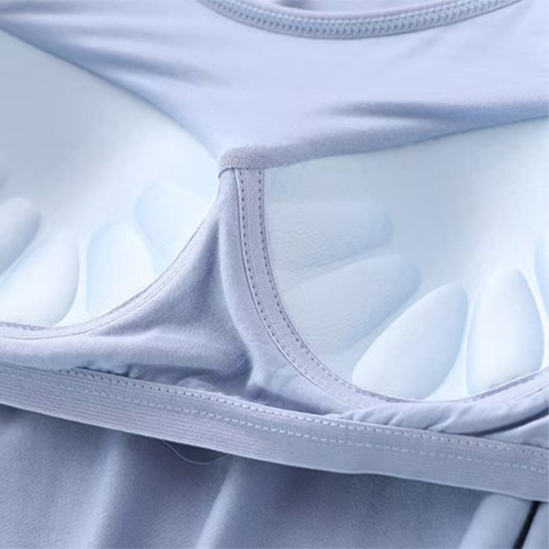 Women's modal short-sleeved padded shirt with padded bottoming shirt for women, spring and summer all-in-one pajamas, five-finger half-sleeved women's clothing 4