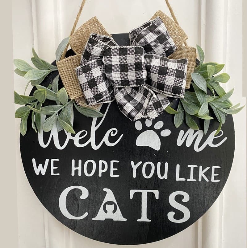 Christmas Interchangeable Welcome Signs Hanging Porch Wreaths with Seasonal Icons Decorate Halloween Door Signs 9