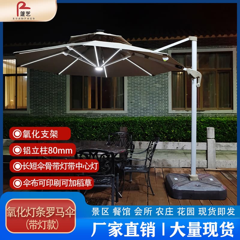 Central Roman Umbrella Courtyard Villa B&B Parasol Leisure Milk Tea Shop Cafe Sun Umbrella Outdoor Square 2