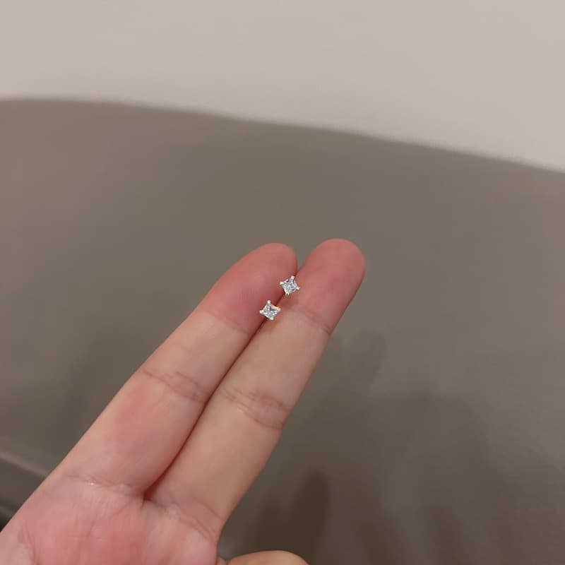 Super sparkling love five-pointed star zircon mini earring set combination simple and versatile ear piercing earrings 9