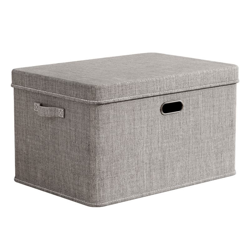 Cross-border cotton and linen storage box with lid foldable desktop organizer toys clothes wardrobe storage box storage box wholesale 6