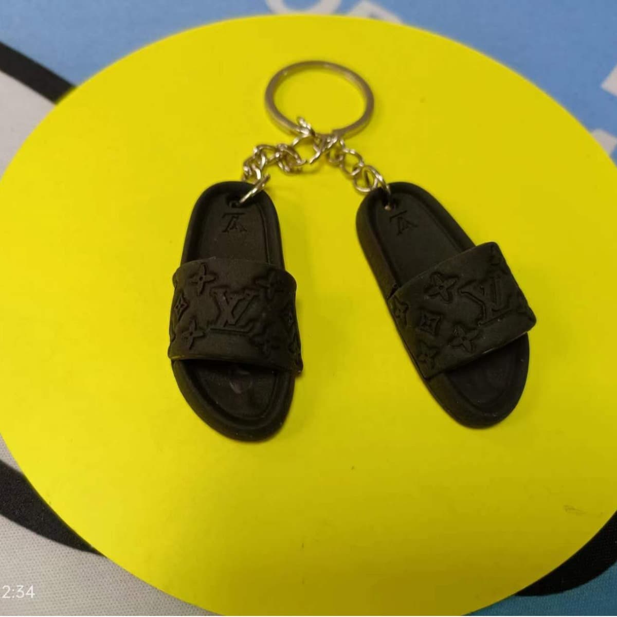 Soft plastic three-dimensional aj key chain 3d slippers shoe model pendant trend shoe decoration gift key chain 3