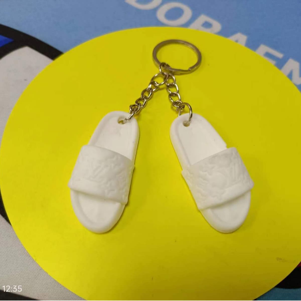 Soft plastic three-dimensional aj key chain 3d slippers shoe model pendant trend shoe decoration gift key chain 4