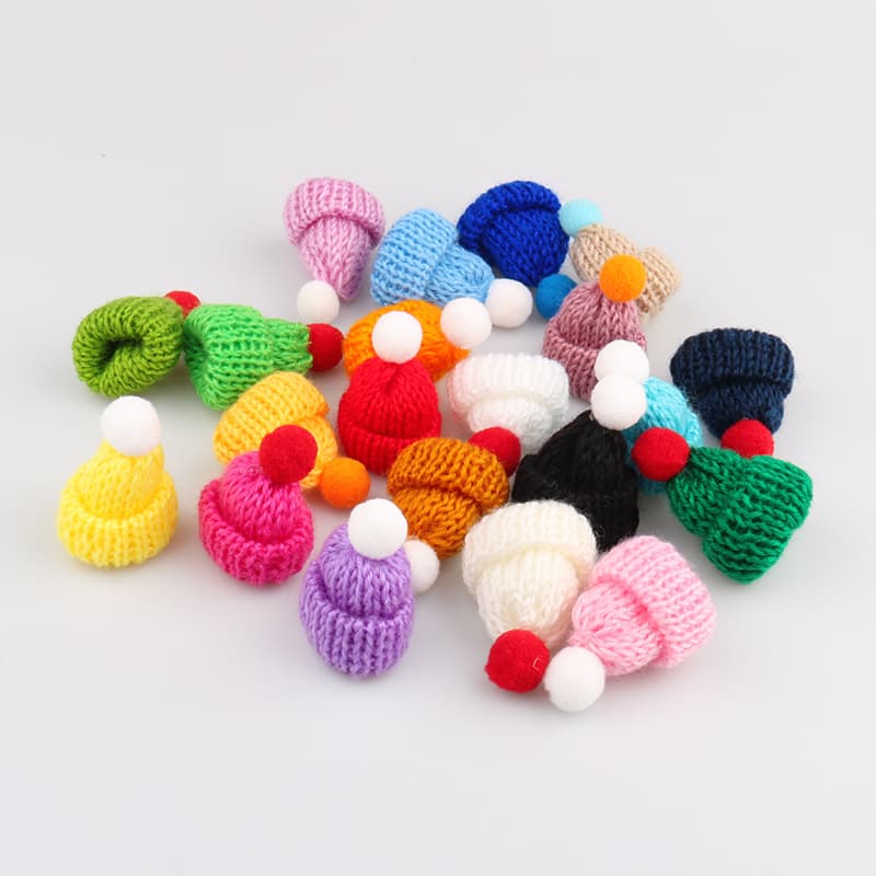 Spot Christmas mini hat diy knitted doll woolen hat accessories finger hat clothing accessories 3