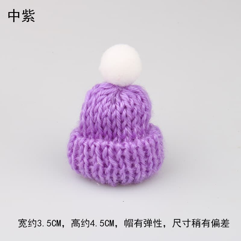 Spot Christmas mini hat diy knitted doll woolen hat accessories finger hat clothing accessories 7