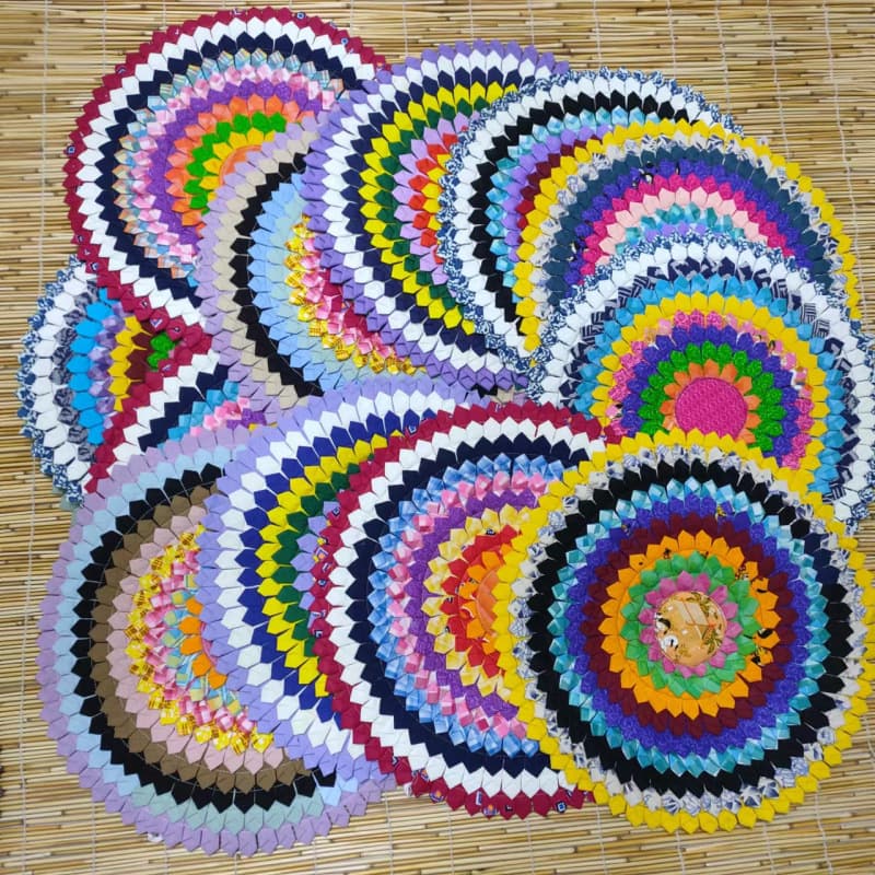 Thai handmade patchwork cushions, round chair cushions, sofa car cushions, futon lotus cushions, ethnic style home accessories 3