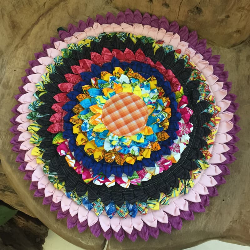 Thai handmade patchwork cushions, round chair cushions, sofa car cushions, futon lotus cushions, ethnic style home accessories 4