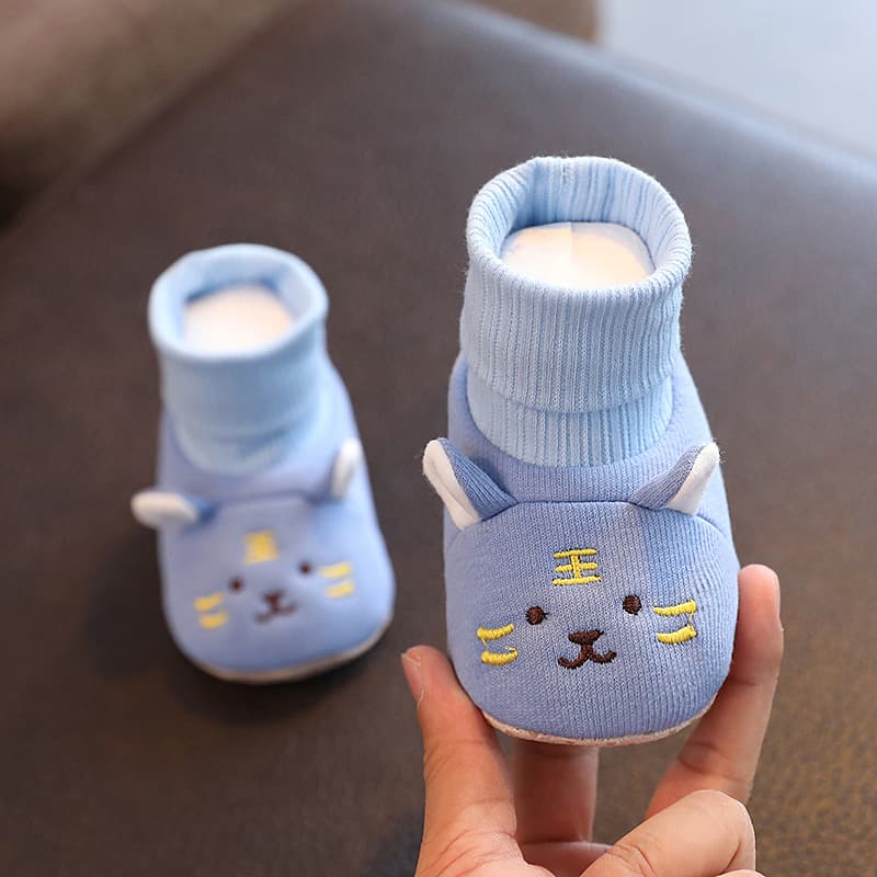 Baby shoes and socks, tiger head spring and autumn soft soles for male and female babies 3-9-12 months old, newborn shoes, cloth shoes, anti-falling in winter 9