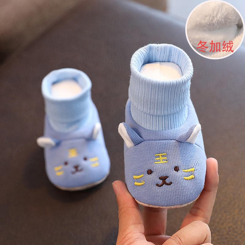 Baby shoes and socks, tiger head spring and autumn soft soles for male and female babies 3-9-12 months old, newborn shoes, cloth shoes, anti-falling in winter 10