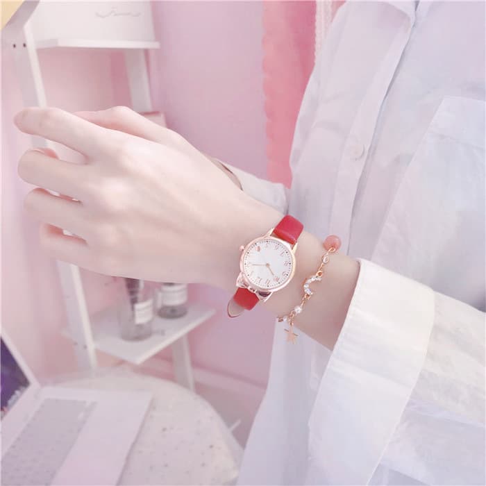 New ins women's watch cute heart schoolgirl quartz watch star and moon bracelet watch combination set dropshipping 5