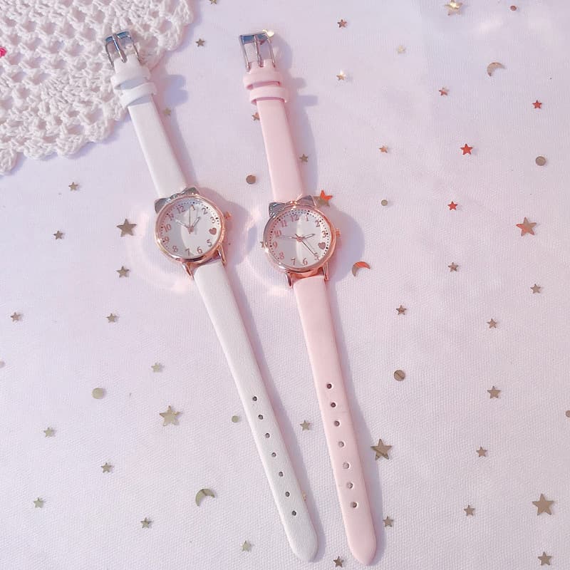 New ins women's watch cute heart schoolgirl quartz watch star and moon bracelet watch combination set dropshipping 6