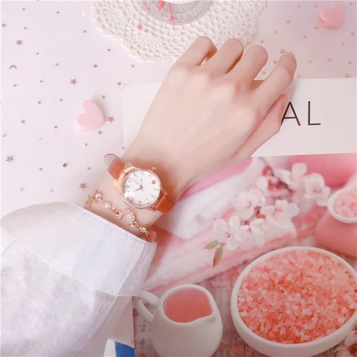 New ins women's watch cute heart schoolgirl quartz watch star and moon bracelet watch combination set dropshipping 9