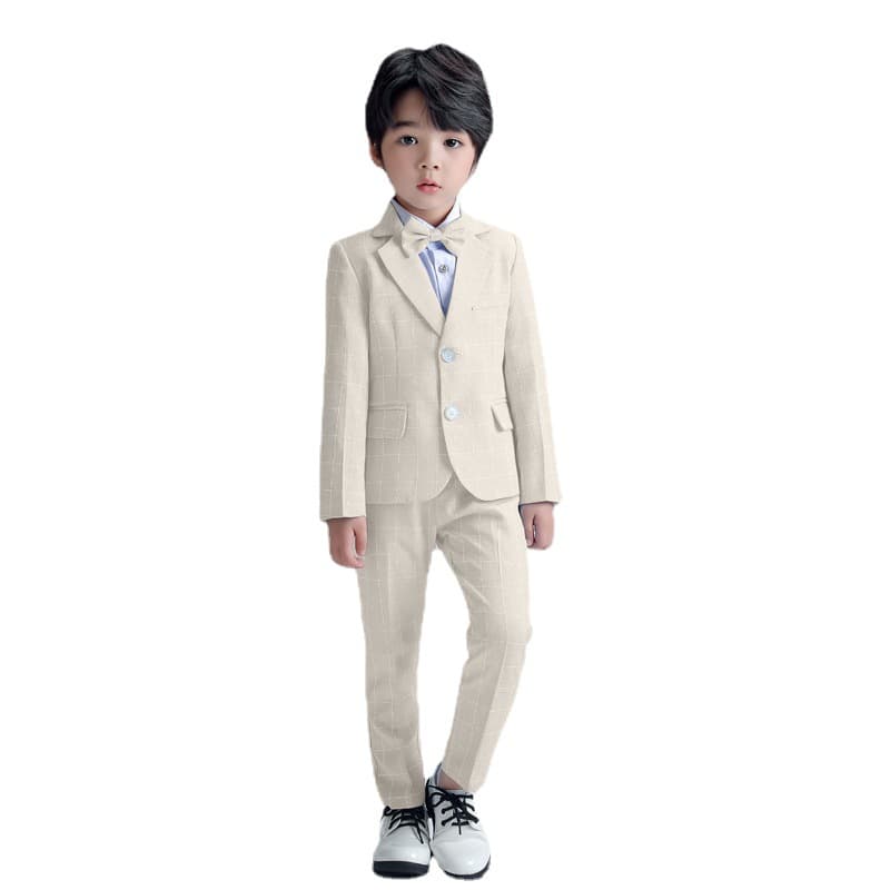 Boys' gentleman's dress small suit formal spring and autumn new British style children's performance party performance dress suit 6