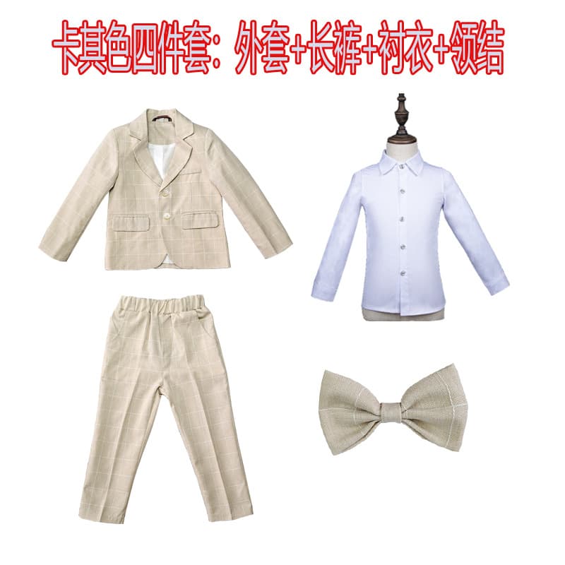 Boys' gentleman's dress small suit formal spring and autumn new British style children's performance party performance dress suit 8