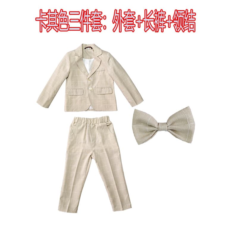 Boys' gentleman's dress small suit formal spring and autumn new British style children's performance party performance dress suit 9