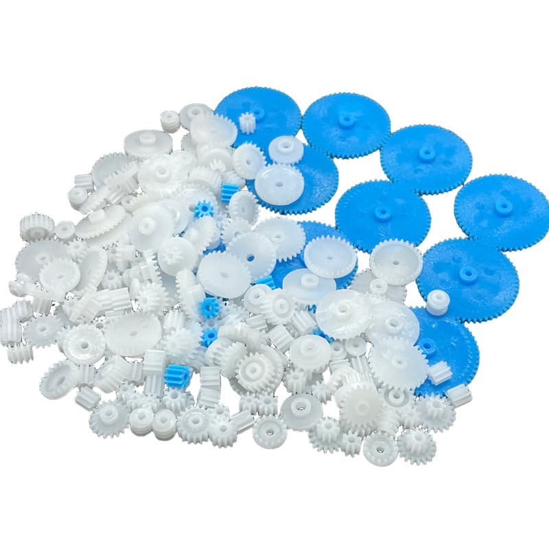 200 mixed gear packages plastic transmission toy car robot DIY accessories small production plastic gear set 6