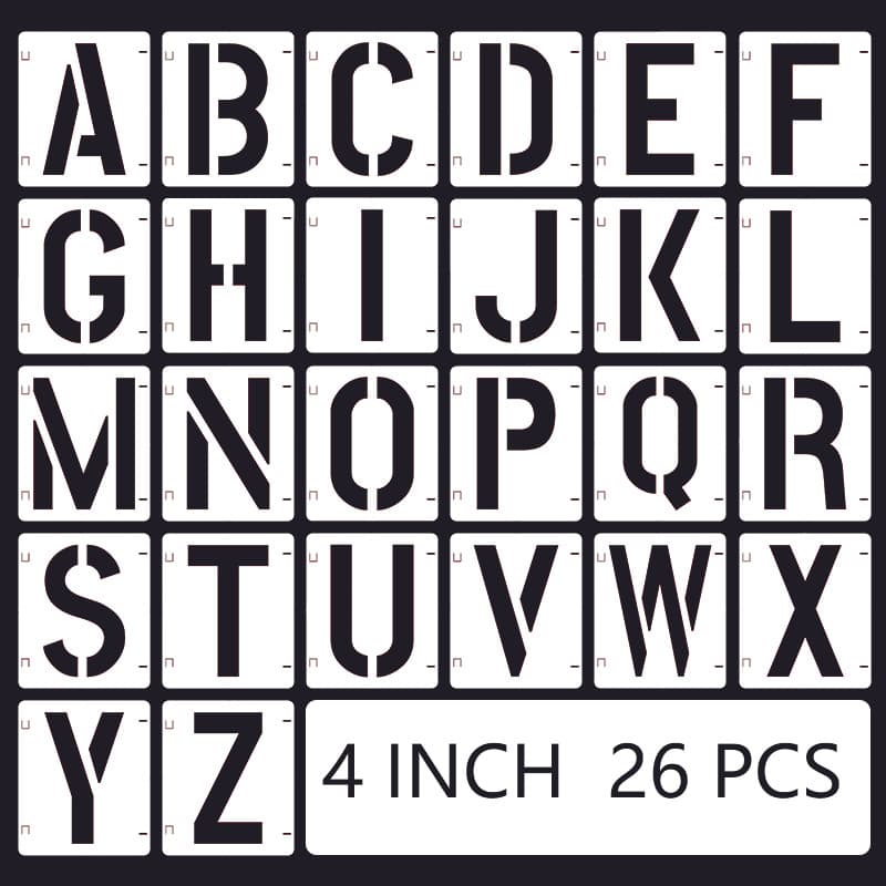Hot Selling Interlocking Letters Template Digital Hollow Children's Painting Template Graffiti DIY Wall Painting Spray Paint Pro Curtain Board 7