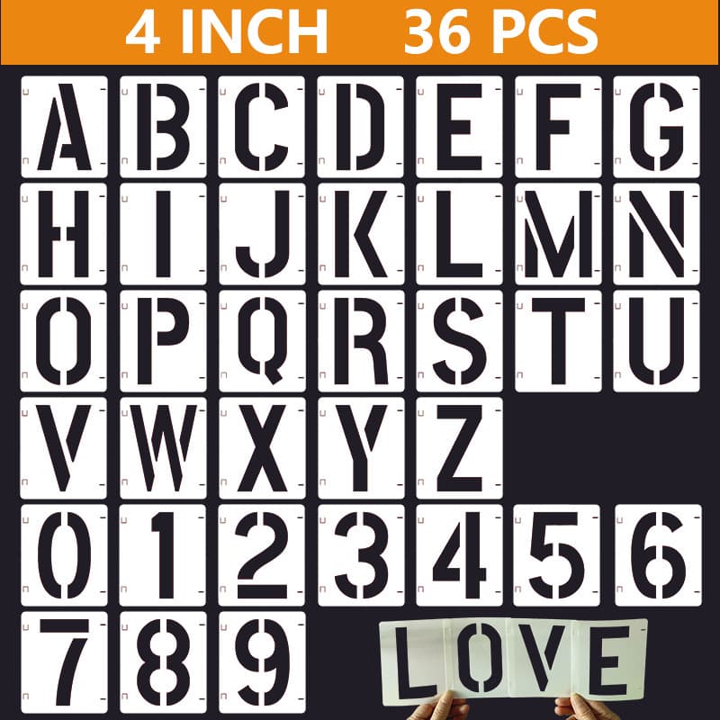 Hot Selling Interlocking Letters Template Digital Hollow Children's Painting Template Graffiti DIY Wall Painting Spray Paint Pro Curtain Board