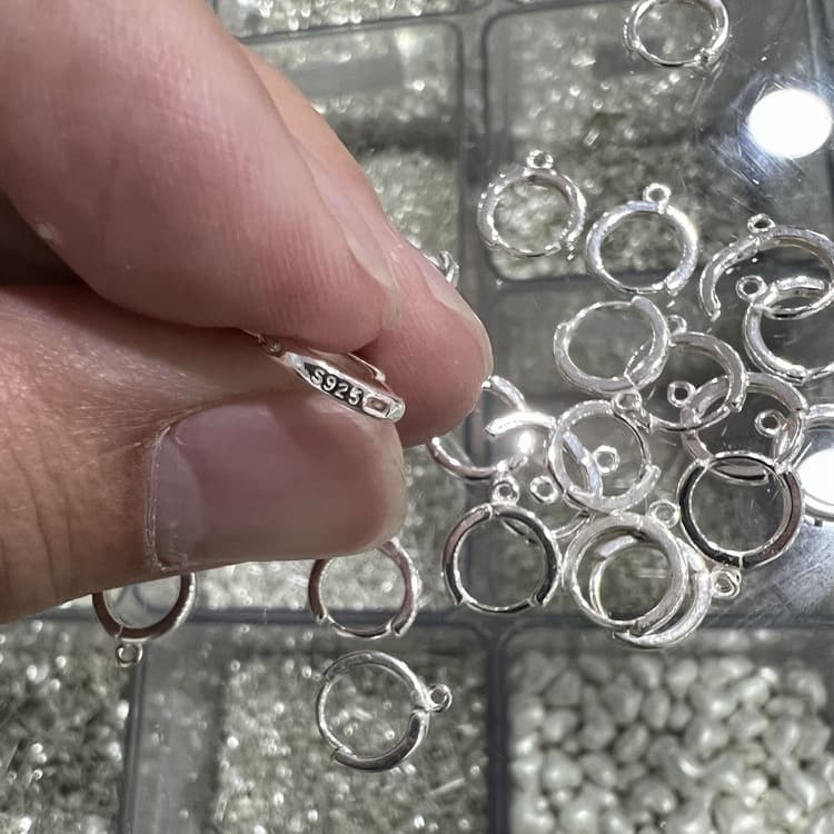 s925 sterling silver 2022 new trendy high-end earrings plain earrings small earrings handmade DIY ear jewelry 5