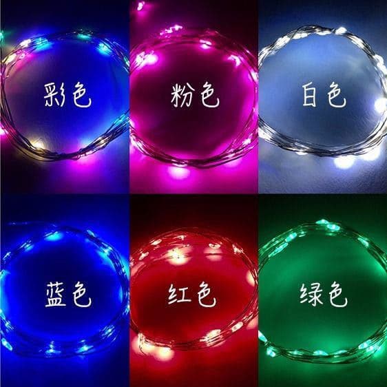 led button light string button battery box copper wire light string handicraft colorful light string gift box string light decorative light 9