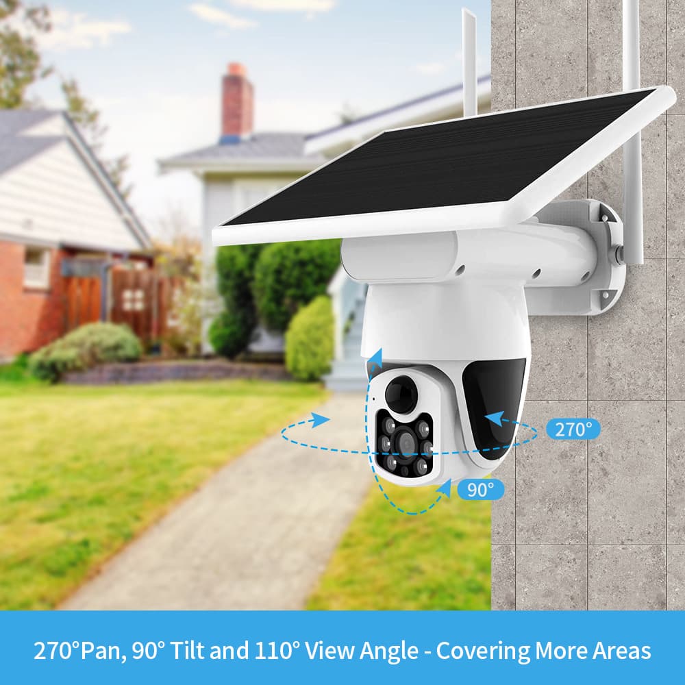 3MP CCTV security waterproof outdoor PTZ CCTV solar camera 4g 5