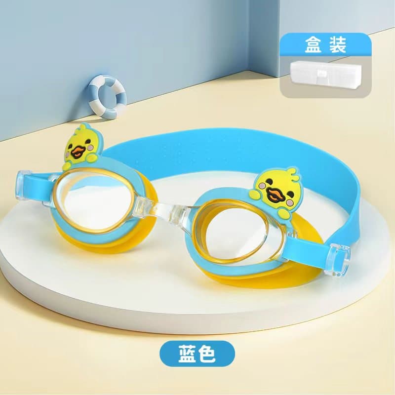 Children's swimming goggles for boys and girls waterproof and anti-fog HD small frame swimming and diving goggles eye protection cute glasses factory wholesale 10