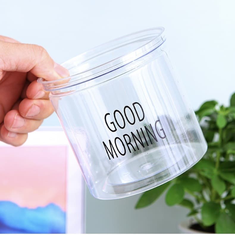 Automatic water-absorbing transparent lazy pot factory direct sales creative round office desktop green plant hydroponic plastic flower pot 8
