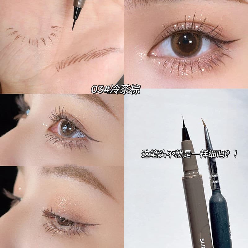 SWEETMINT0.05 liquid silkworm pen waterproof quick-drying brown non-smudged liquid eyeliner pen eye makeup eyeliner pen 7