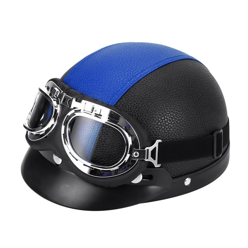 Foreign trade helmet Four Seasons Tram Retro Half Helmet Lightweight Leather Helmet Bicycle Safety Hat Warm Cycling Helmet 10