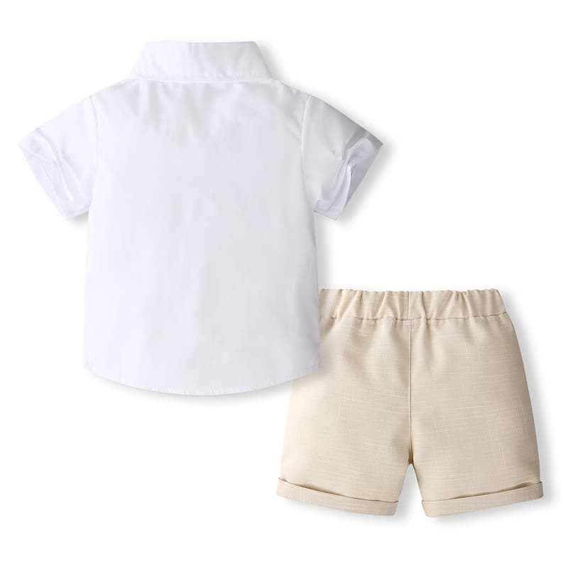 Korean style boys' summer dress suit, trendy boy's gentleman's party performance suit, children's gentleman's short-sleeved small suit suit 5