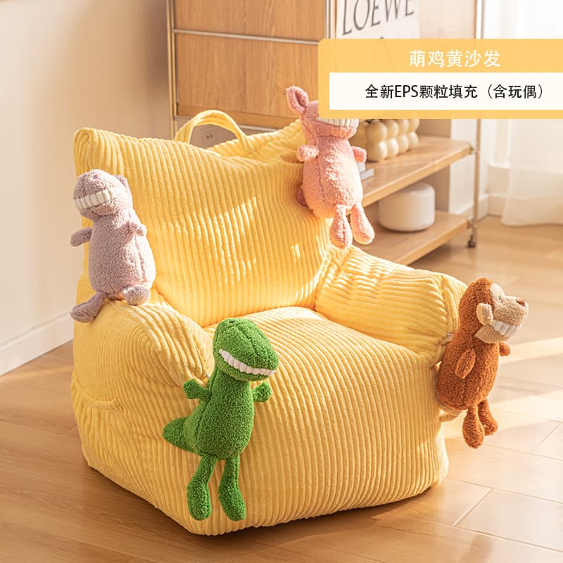 Simple bean bag corduroy lazy sofa chair corduroy big children's sofa art balcony tatami sofa 7