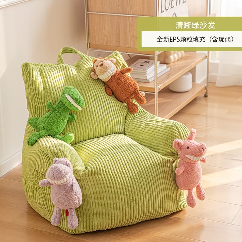 Simple bean bag corduroy lazy sofa chair corduroy big children's sofa art balcony tatami sofa 8