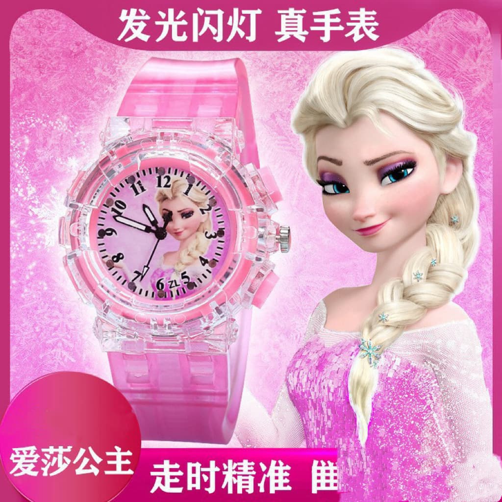 Ready supply of children's luminous watch Princess Su Ai Princess Sha colorful flash light girl gift watch 8