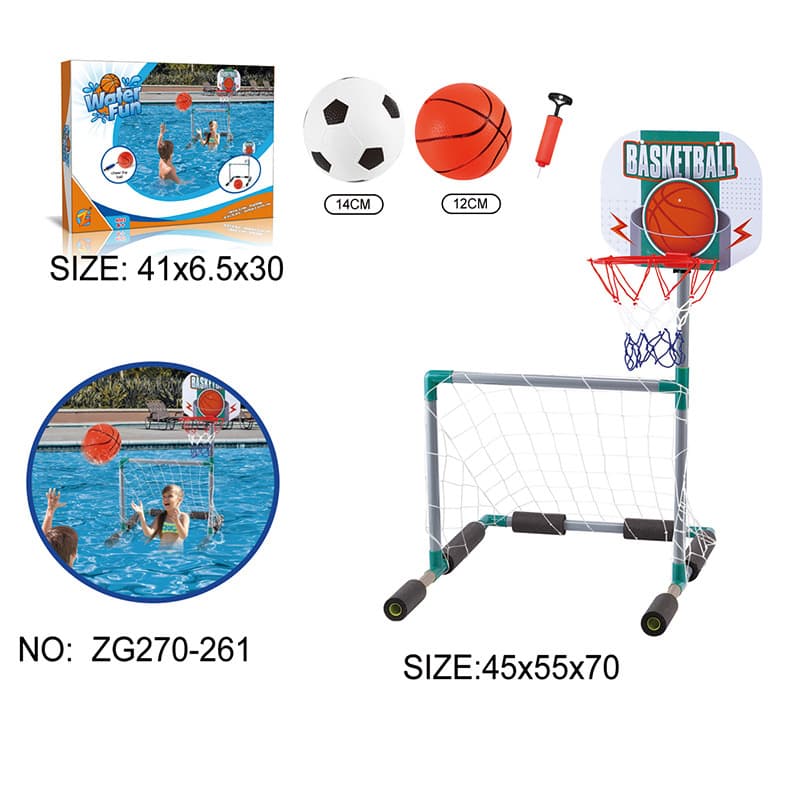 Children's water football goal shooting frame outdoor leisure swimming pool water sports baby toy set wholesale 7