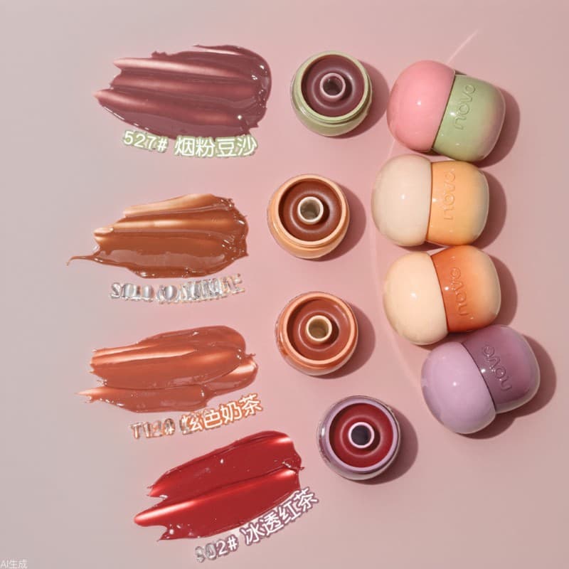 Beauty NOVO hazelnut refreshing crystal lip jelly moisturizing, hydrating and diluting lip lines students affordable lip glaze wholesale