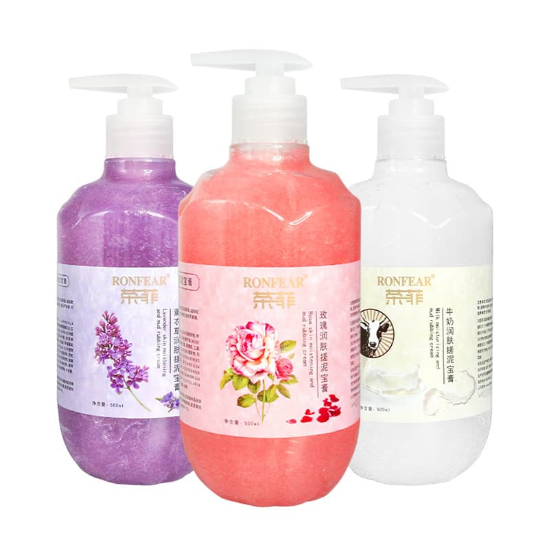 Mud bath treasure body exfoliating shower gel for men and women, body exfoliating mud bath salt scrub 6