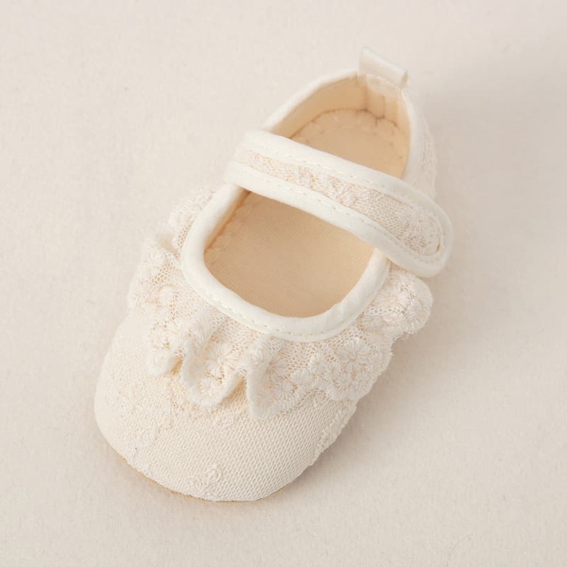 Manufacturer in stock wholesale spring new baby Korean style lace princess shoes for girls baby non-slip soft sole toddler shoes 3