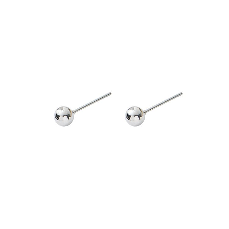925 Silver Peas Simple Student Earrings Fashionable Ear Sticks Mini Small Round Beads Earrings Jewelry Korean Style 6