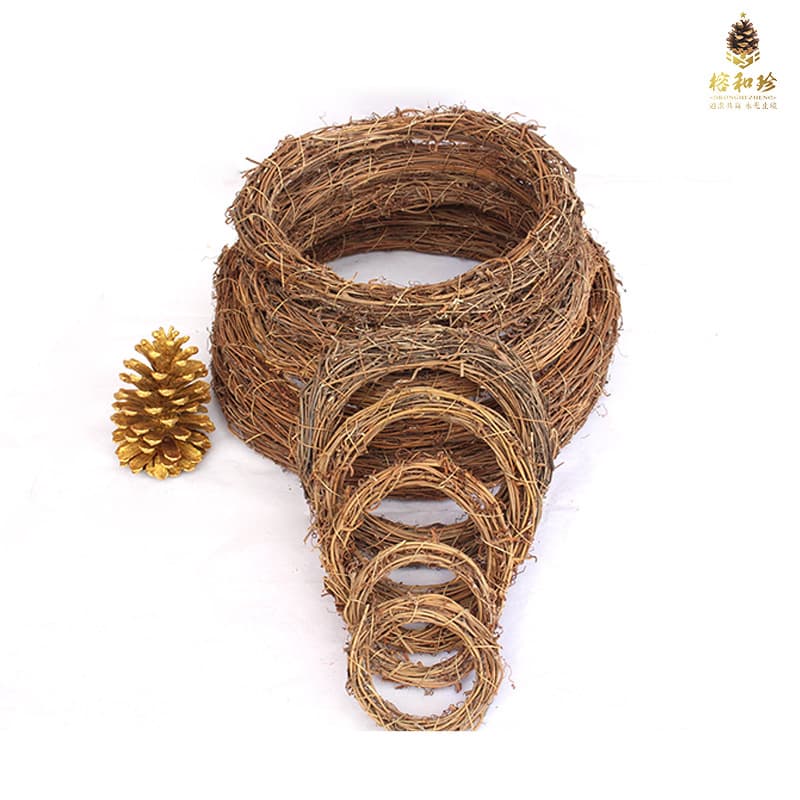DIY garland rattan ring soil vine grape vine ring rattan ring wholesale Christmas decorations Christmas garland 6