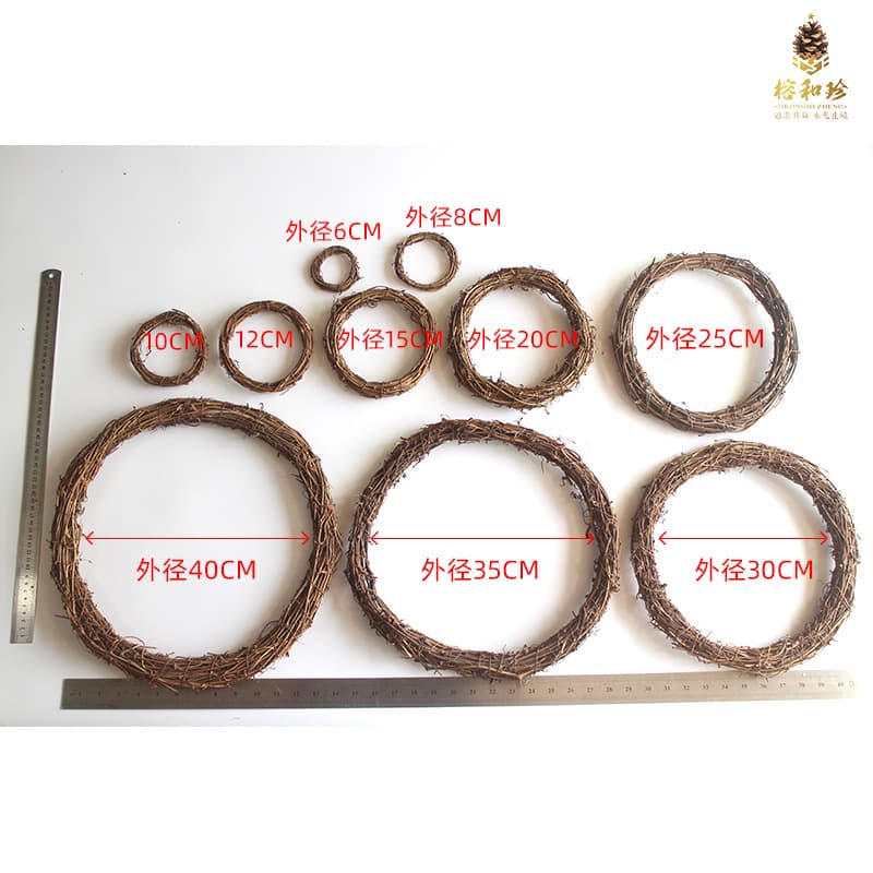 DIY garland rattan ring soil vine grape vine ring rattan ring wholesale Christmas decorations Christmas garland 1