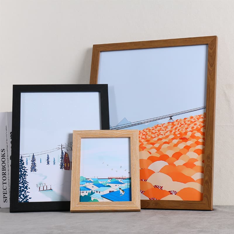 Handmade wooden photo frame table wholesale mounted picture frame A3A416 inch wall hanging photo frame 4K8K creative photo wall 3